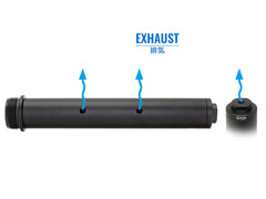 G&P MWS バッファチューブ MAGPUL UBR(ショート) BK for 東京マルイ GBB M4 [セット内容：単品 / ローラーボルトB付]