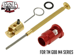 G&P CNC アジャスタブルピストンバルブ&バルブストッパー TM GBB M4 [内径サイズ：3.5mm / 4.0mm / 4.5mm / 5.0mm]