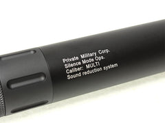 G&P M16 QD サイレンサー ロング BK w /  Vortexタイプハイダー 14mm逆ネジ [マーキング：US SOCOM / NSWC / Special Forces / BlackWater]