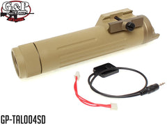 G&P AEGパワーバンク 7.4V 1600mAh 20C リポ内蔵 2Pコネクター 20mmレール対応 [カラー：ブラック / サンド]