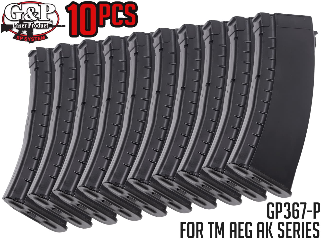 G&P AK74 150連 マガジン 東京マルイ スタンダード電動 AK47 [カラー：ブラック/ベークライト/プラム] [個数：単品/10本セット]