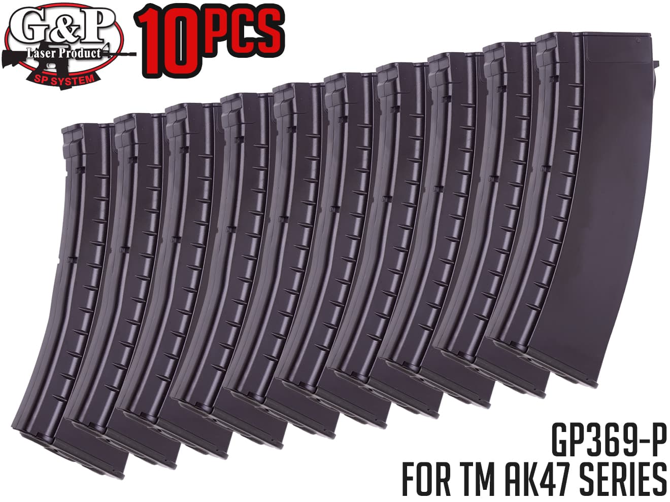 G&P AK74 150連 マガジン 東京マルイ スタンダード電動 AK47 [カラー：ブラック/ベークライト/プラム] [個数：単品/10本セット]