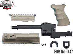 G&P AK47 タクティカルフロントセット with グリップ 東京マルイ スタンダード電動 AK47 [カラー：ブラック / サンド]