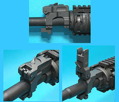 G&P KACタイプ フリップアップ フロントサイト M4 BK [材質：アルミ&スチール リアルVer / 亜鉛Ver]