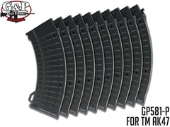 G&P AK47 150連 ワッフルパターンマガジン 東京マルイ スタンダード電動 AK47 [ブラック単品 / CT単品 / ブラック10本セット / CT10本セット]