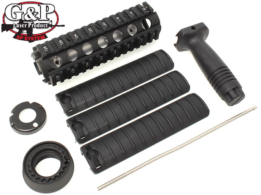 G&P M4 CARBINE RASキット ブラック 各社M4シリーズ(※リアルサイズ機種) [セット構成：タイプA / タイプB]