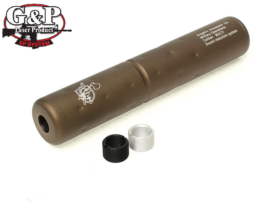 G&P KACタイプサイレンサー Knight's  14mm正 / 逆ネジアダプター付属 [カラー：ブラック / サンド]