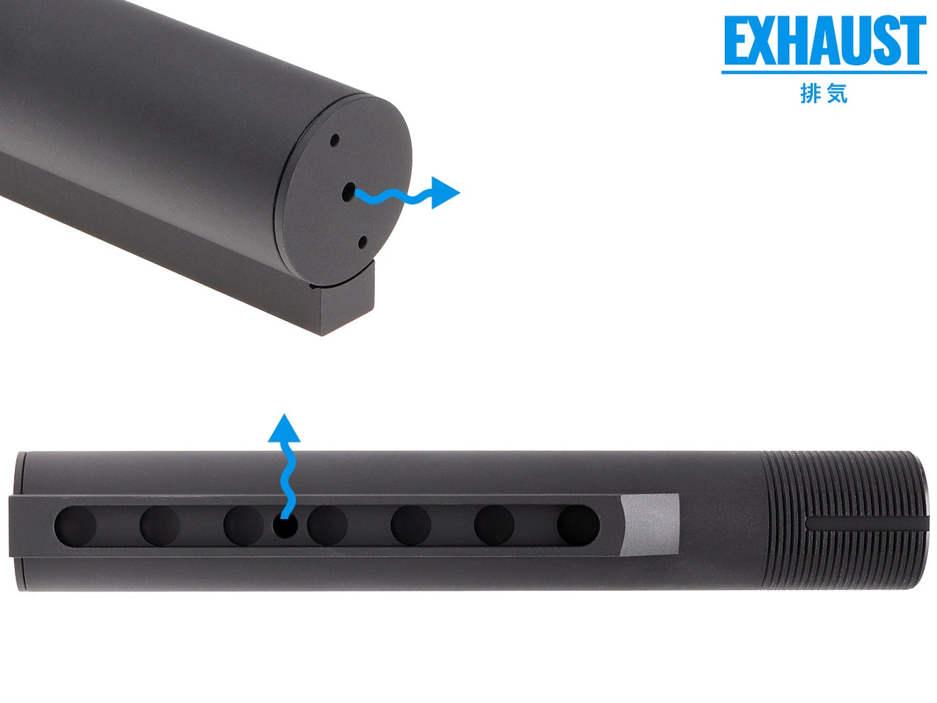 GUARDER アルミCNC 6ポジション バッファチューブ for マルイ GBB M4