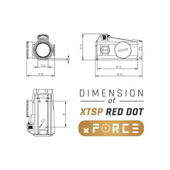 xFORCE XTSP ソーラーレッドドットサイト ローマウント