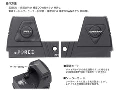 xFORCE ソーラー ミニレッドドットサイト w/キルフラッシュ+GLOCKマウント [BK / DE]【レターパック可】