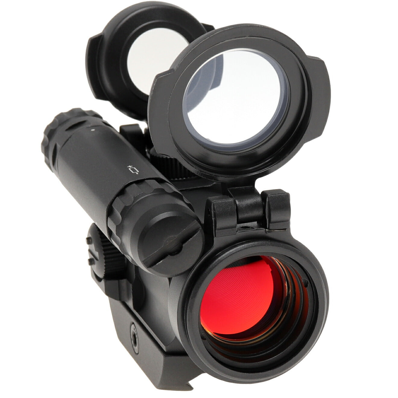 MILITARY BASE M5type レッドドットサイト ローマウント w/キルフラッシュ&フリップアップキャップ [カラー：BK / TAN]