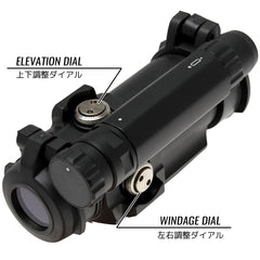 MILITARY BASE M5type レッドドットサイト ローマウント w/キルフラッシュ&フリップアップキャップ [カラー：BK / TAN]