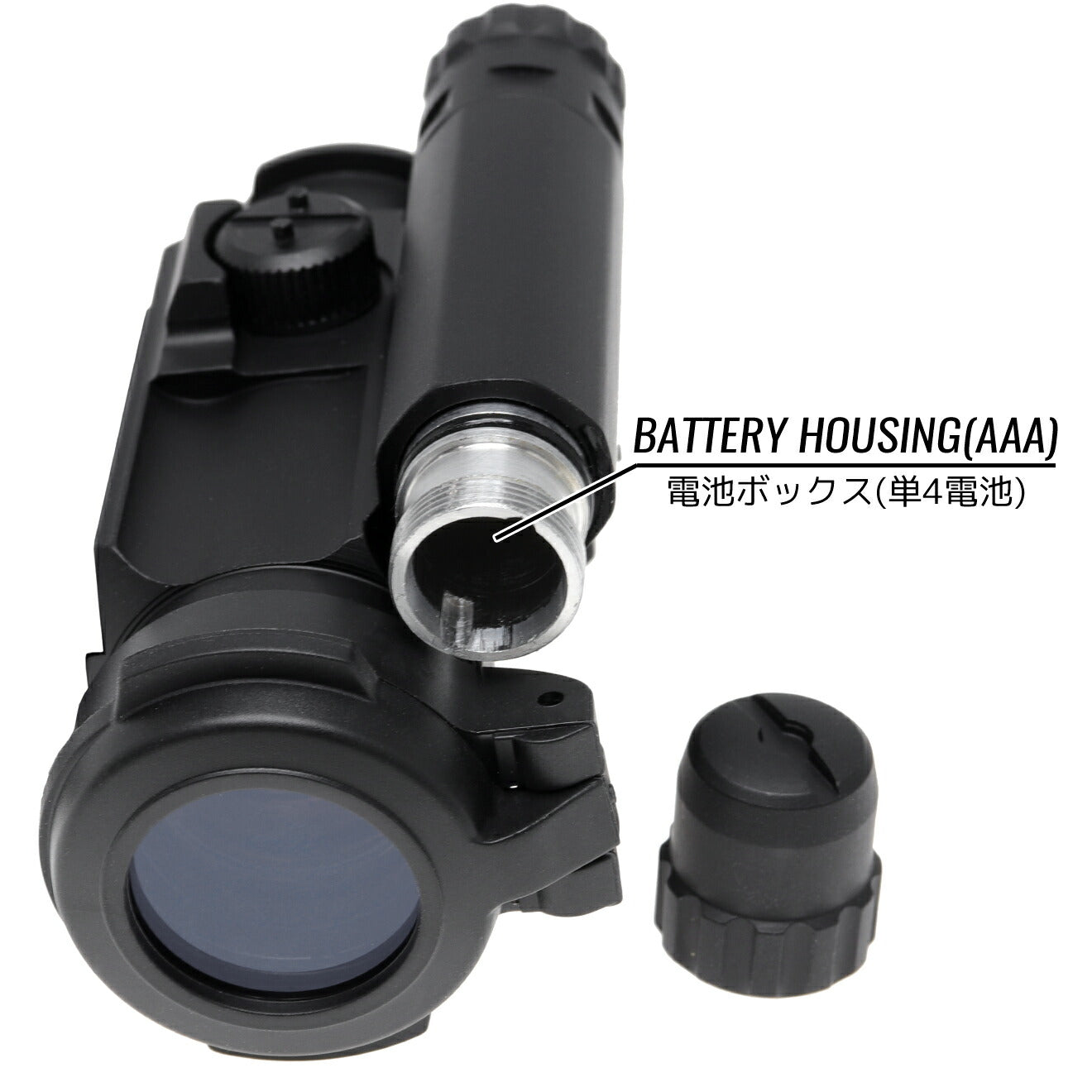 MILITARY BASE M5type レッドドットサイト ローマウント w/キルフラッシュ&フリップアップキャップ [カラー：BK / TAN]