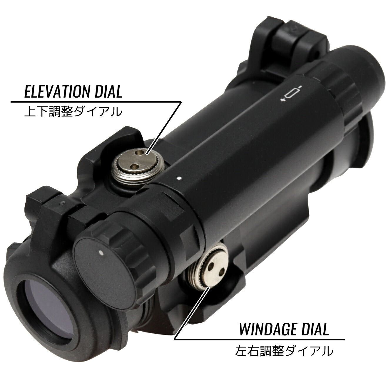 MILITARY BASE M5type レッドドットサイト オフセットマウント w/キルフラッシュ&フリップアップキャップ
