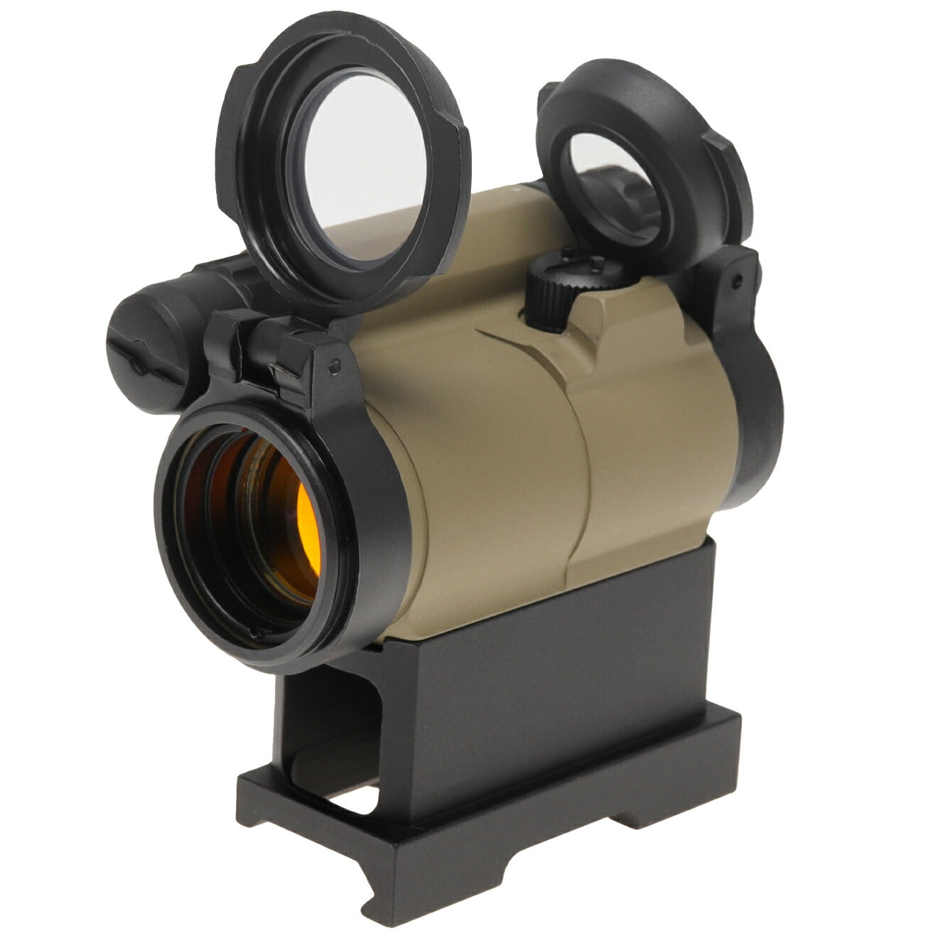 MILITARY BASE M5type レッドドットサイト ハイマウント w/キルフラッシュ&フリップアップキャップ [カラー：BK / TAN]