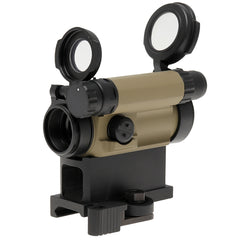 MILITARY BASE M5type レッドドットサイト ハイマウント w/キルフラッシュ&フリップアップキャップ [カラー：BK / TAN]