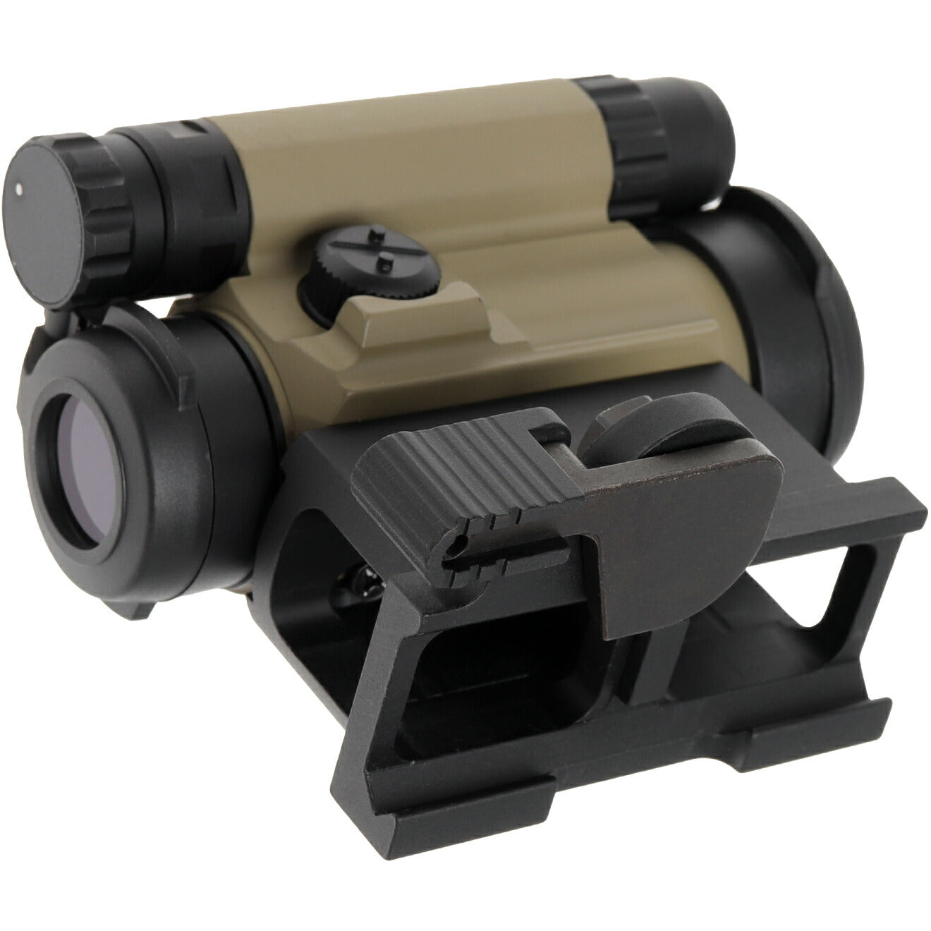 MILITARY BASE M5type レッドドットサイト ハイマウント w/キルフラッシュ&フリップアップキャップ [カラー：BK / TAN]