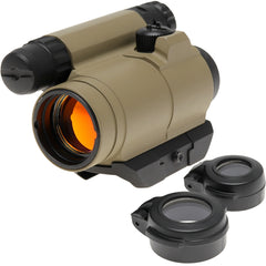 MILITARY BASE M5type レッドドットサイト ローマウント w/キルフラッシュ&フリップアップキャップ [カラー：BK / TAN]