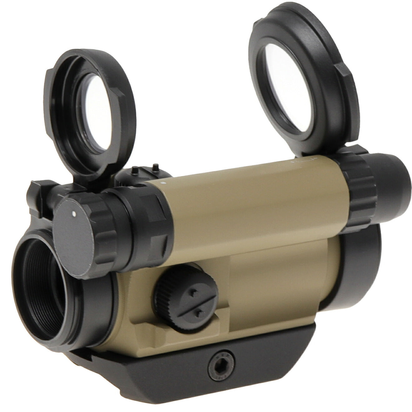 MILITARY BASE M5type レッドドットサイト ローマウント w/キルフラッシュ&フリップアップキャップ [カラー：BK / TAN]