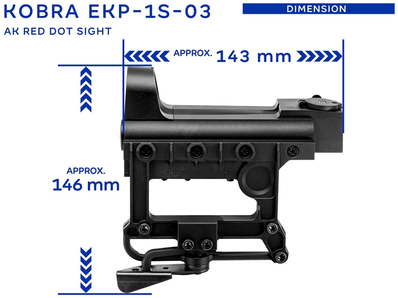 MILITARY BASE KOBRA SIGHT EKP-1S-03タイプ レッドドットサイト [AK/SVD用]