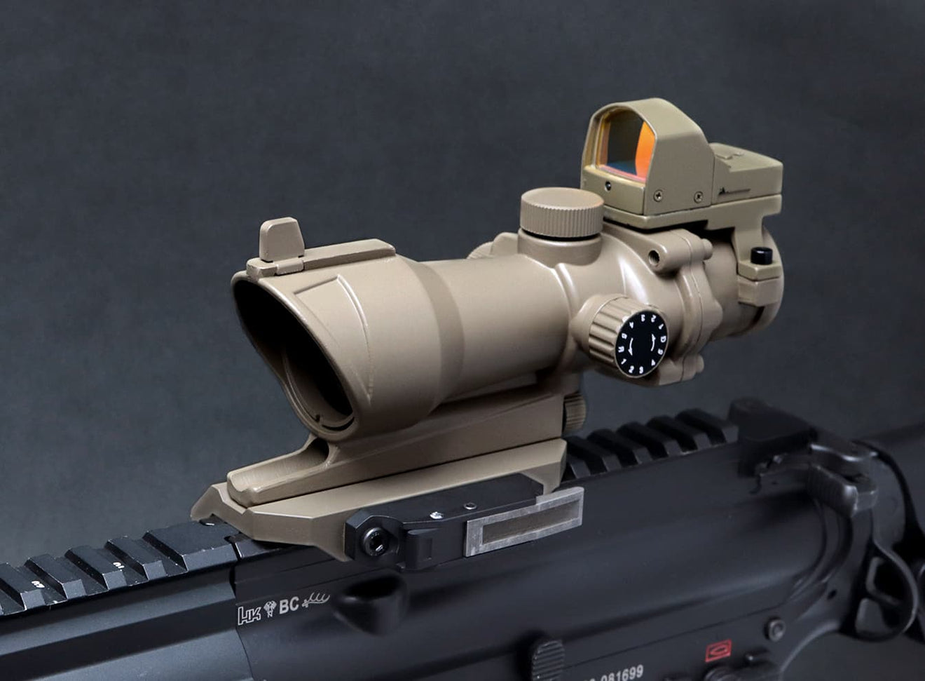 MILITARY BASE RCO TA01ECOS 4×32 タクティカル CQBスコープ [カラー：BK / TAN]