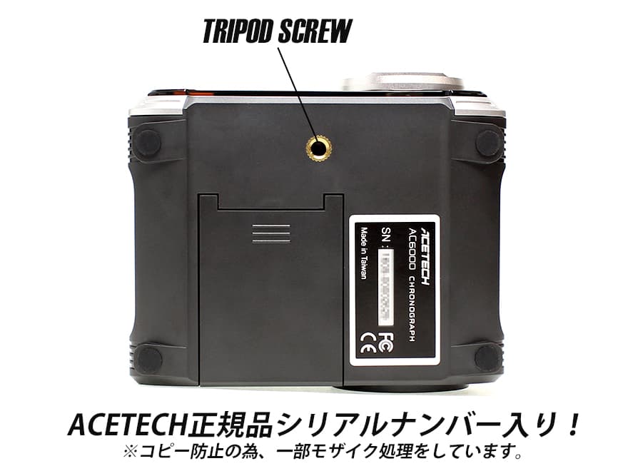 1年間保証＆日本語取説付 ACETECH AC6000 弾速計 [商品構成：本体のみ / 本体+電池 / 本体+三脚] | ミリタリーベース –  ミリタリーベース - MILITARY BASE -