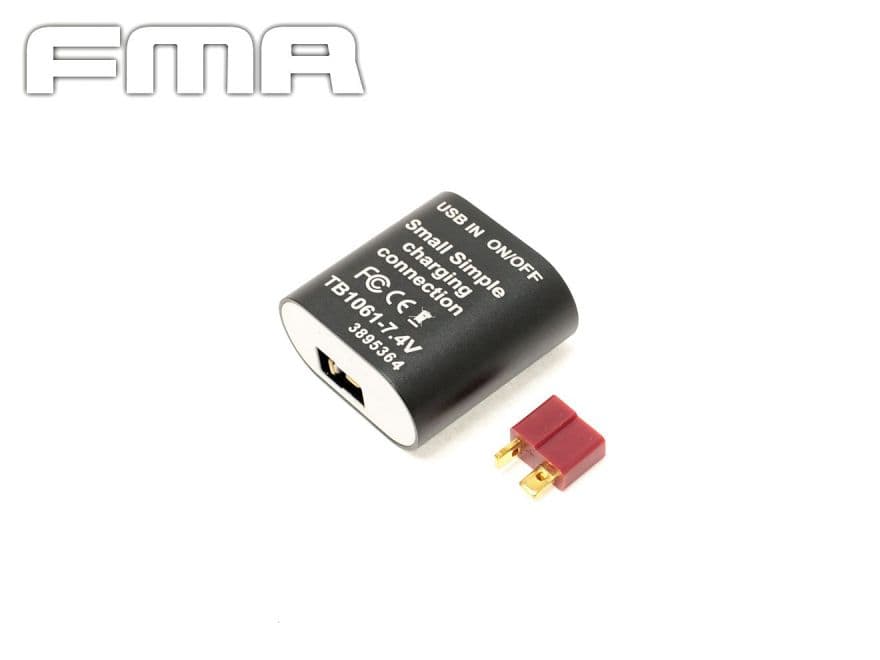 FMA スモール チャージングコンバーター リポ用 (Tコネクター) [電圧/カラー：11.1V BK / 11.1V DE / 7.4V BK]