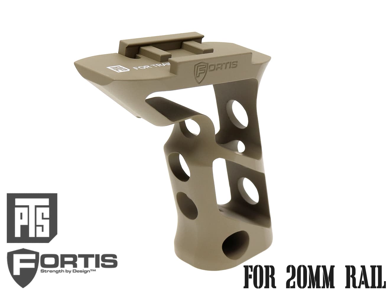 【正規品】PTS FORTIS SHIFT バーティカルグリップ 20mmレール [カラー：ブラック / ダークアース]