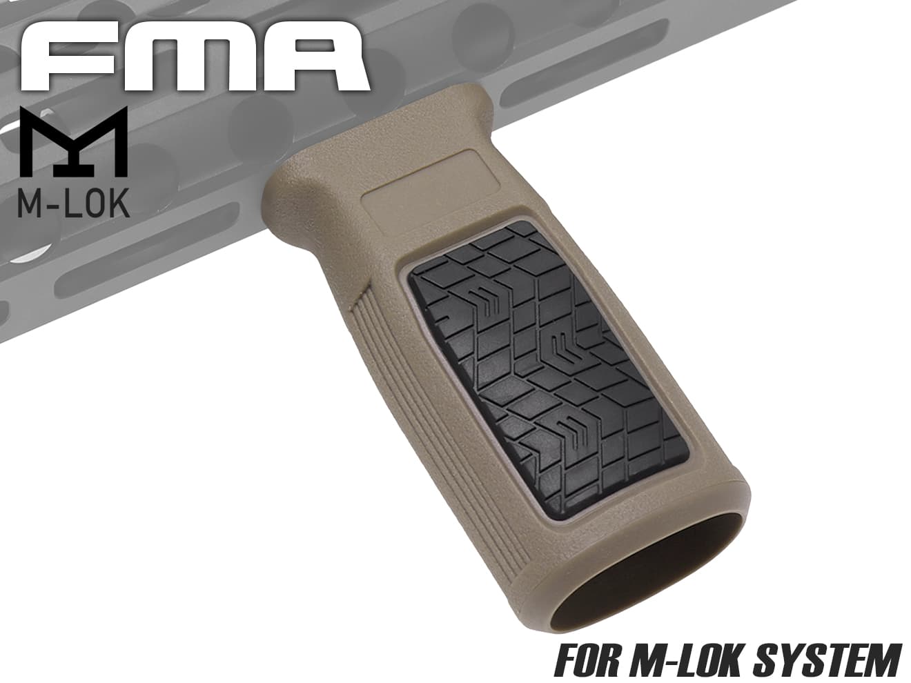 FMA DDスタイル M-LOK トルネード バーティカルグリップ [カラー：BK / DE]【レターパック可】