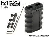 MILITARY BASE 0-8 マルチアングル バーティカルグリップ for Keymod/M-LOK [カラー：BK / FDE][素材：アルミCNC / ポリマー樹脂]