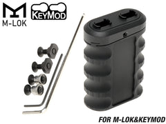 MILITARY BASE 0-8 マルチアングル バーティカルグリップ for Keymod/M-LOK [カラー：BK / FDE][素材：アルミCNC / ポリマー樹脂]