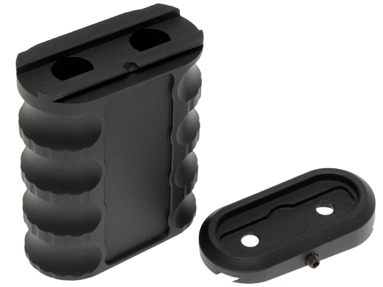 MILITARY BASE 0-8 マルチアングル バーティカルグリップ for Keymod/M-LOK [カラー：BK / FDE][素材：アルミCNC / ポリマー樹脂]