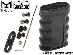 MILITARY BASE 0-8 マルチアングル バーティカルグリップ for Keymod/M-LOK [カラー：BK / FDE][素材：アルミCNC / ポリマー樹脂]