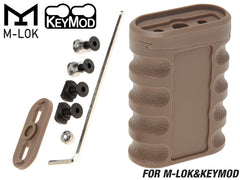 MILITARY BASE 0-8 マルチアングル バーティカルグリップ for Keymod/M-LOK [カラー：BK / FDE][素材：アルミCNC / ポリマー樹脂]