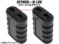 MILITARY BASE 0-8 マルチアングル バーティカルグリップ for Keymod/M-LOK [カラー：BK / FDE][素材：アルミCNC / ポリマー樹脂]