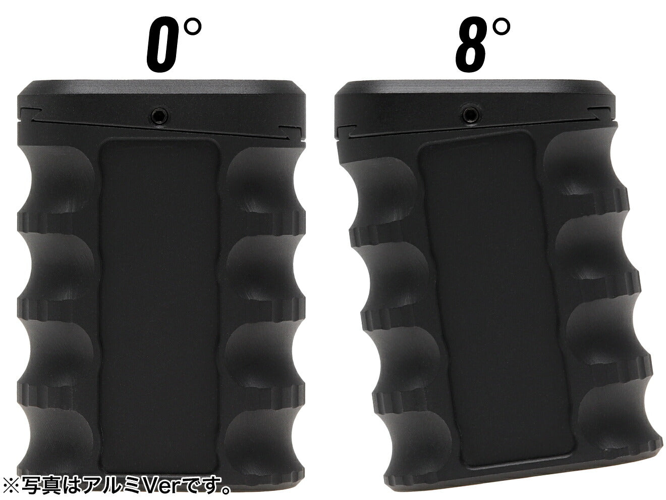 MILITARY BASE 0-8 マルチアングル バーティカルグリップ for Keymod/M-LOK [カラー：BK / FDE][素材：アルミCNC / ポリマー樹脂]