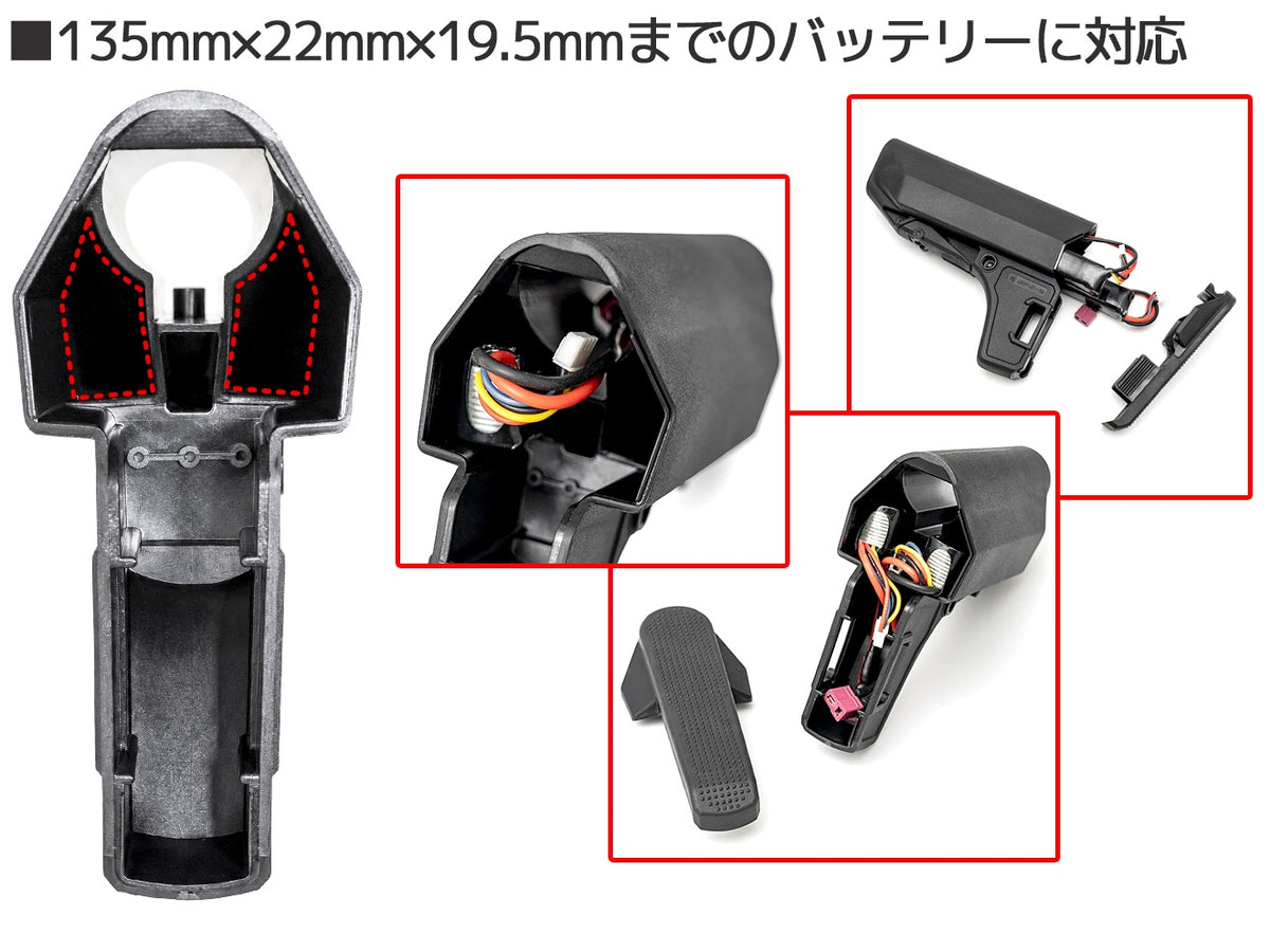 PTS EPS-2 ポリマーストック「M4/M16/HK416 MIL SPECバッファチューブ用] [カラー：BK / DE]