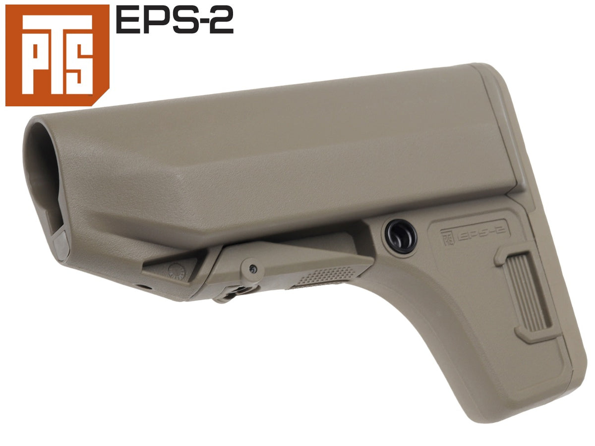 PTS EPS-2 ポリマーストック「M4/M16/HK416 MIL SPECバッファチューブ用] [カラー：BK / DE]