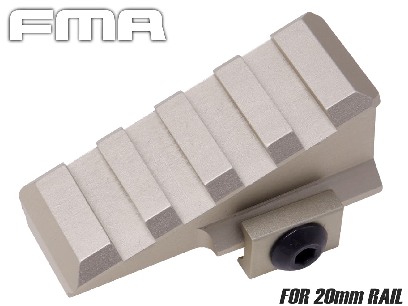 FMA ピラミッドアングル レールマウン for 20mmレール [カラー：BK / DE]