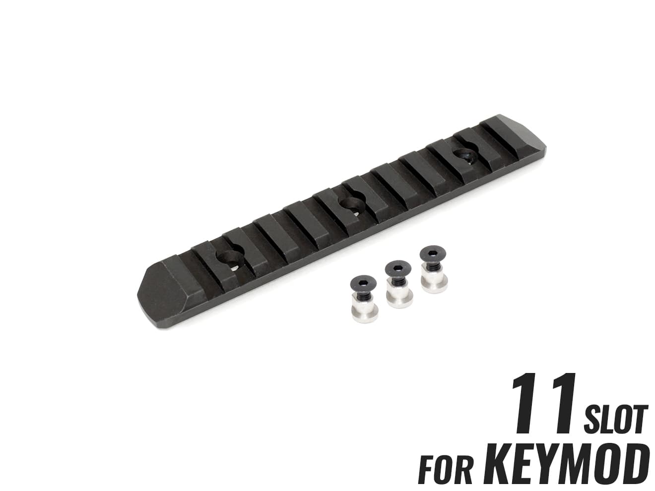 MILITARY BASE CNC 20mmレールセクション 11スロット [カラー・適合：BK・Keymod / DE・Keymod / RED・Keymod / SV・Keymod / BK・M-LOK / DE・M-LOK / RED・M-LOK / SV・M-LOK]