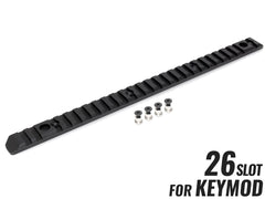 MILITARY BASE CNC Keymod フルサイドレール 26スロット [カラー・適合：BK・Keymod / DE・Keymod / RED・Keymod / SV・Keymod / BK・M-LOK / DE・M-LOK / RED・M-LOK / SV・M-LOK]