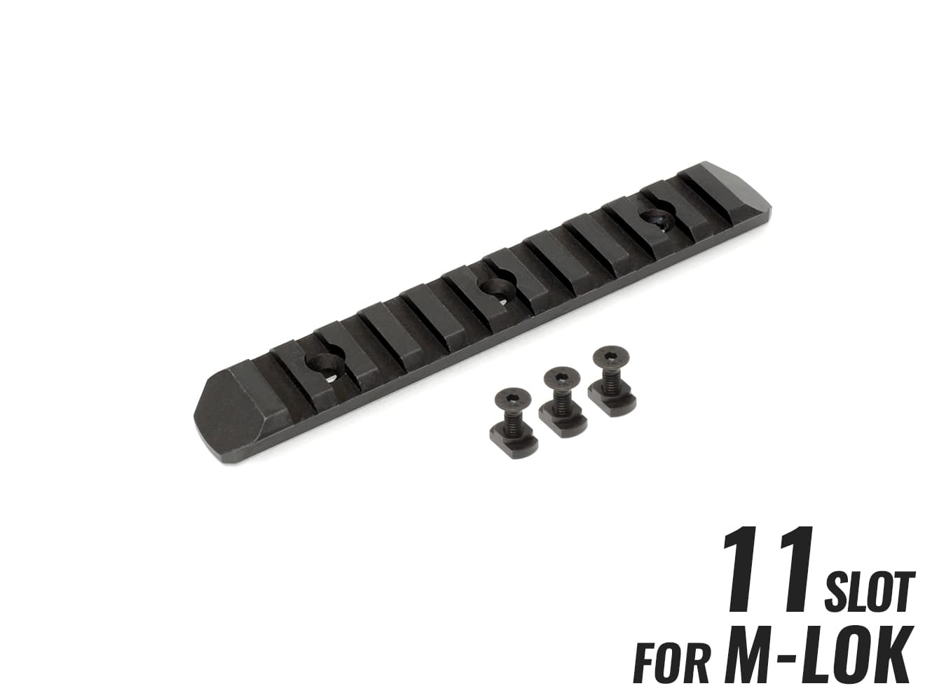 MILITARY BASE CNC 20mmレールセクション 11スロット [カラー・適合：BK・Keymod / DE・Keymod / RED・Keymod / SV・Keymod / BK・M-LOK / DE・M-LOK / RED・M-LOK / SV・M-LOK]