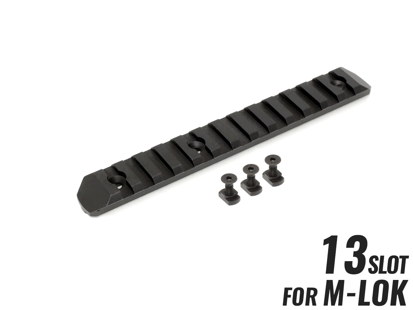 MILITARY BASE CNC 20mmレールセクション 13スロット [カラー・適合：BK・Keymod / DE・Keymod / RED・Keymod / SV・Keymod / BK・M-LOK / DE・M-LOK / RED・M-LOK / SV・M-LOK]