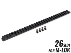 MILITARY BASE CNC Keymod フルサイドレール 26スロット [カラー・適合：BK・Keymod / DE・Keymod / RED・Keymod / SV・Keymod / BK・M-LOK / DE・M-LOK / RED・M-LOK / SV・M-LOK]