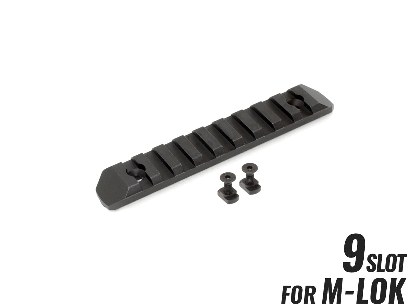 MILITARY BASE CNC 20mmレールセクション 9スロット [カラー・適合：BK・Keymod / DE・Keymod / RED・Keymod / SV・Keymod / BK・M-LOK / DE・M-LOK / RED・M-LOK / SV・M-LOK]