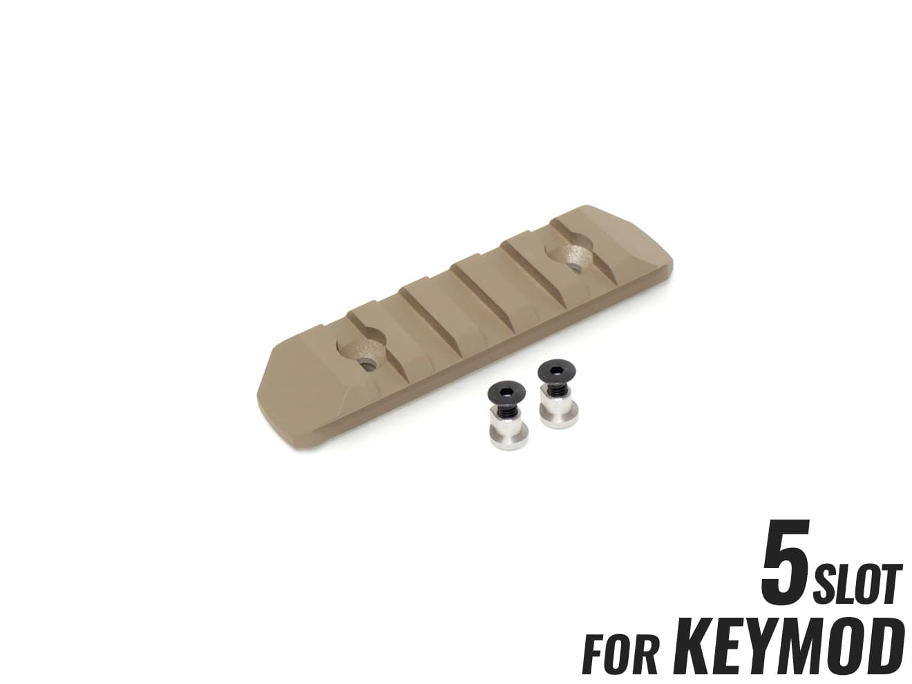 MILITARY BASE CNC 20mmレールセクション 5スロット [カラー・適合：BK・Keymod / DE・Keymod / RED・Keymod / SV・Keymod / BK・M-LOK / DE・M-LOK / RED・M-LOK / SV・M-LOK]