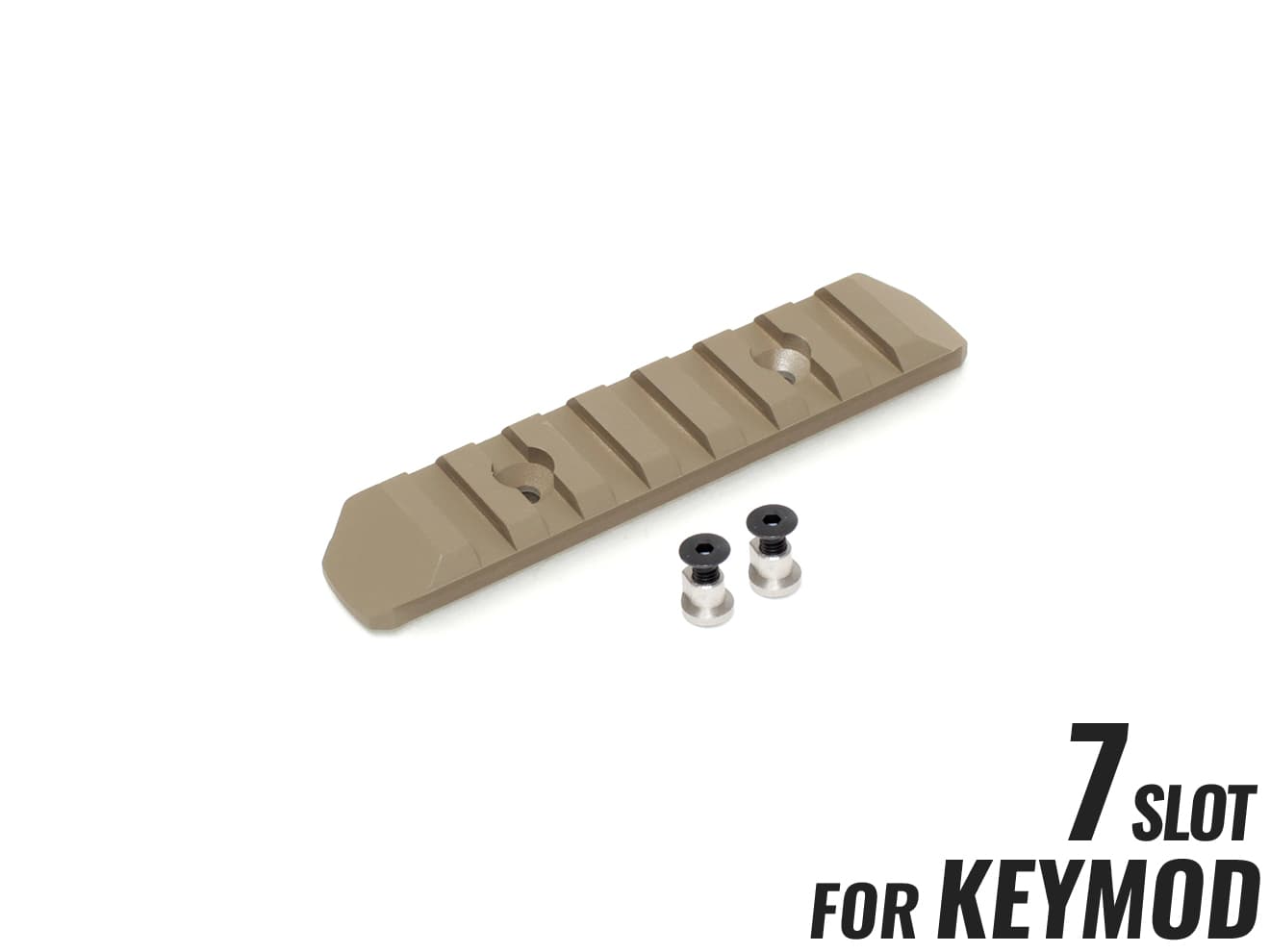MILITARY BASE CNC 20mmレールセクション 7スロット [カラー・適合：BK・Keymod / DE・Keymod / RED・Keymod / SV・Keymod / BK・M-LOK / DE・M-LOK / RED・M-LOK / SV・M-LOK]