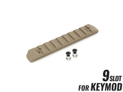 MILITARY BASE CNC 20mmレールセクション 9スロット [カラー・適合：BK・Keymod / DE・Keymod / RED・Keymod / SV・Keymod / BK・M-LOK / DE・M-LOK / RED・M-LOK / SV・M-LOK]