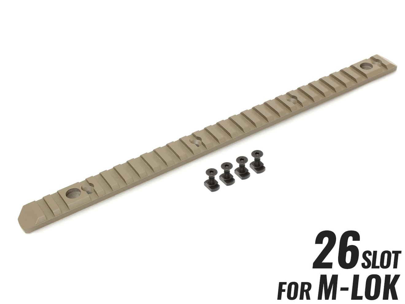 MILITARY BASE CNC Keymod フルサイドレール 26スロット [カラー・適合：BK・Keymod / DE・Keymod / RED・Keymod / SV・Keymod / BK・M-LOK / DE・M-LOK / RED・M-LOK / SV・M-LOK]