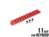 MILITARY BASE CNC 20mmレールセクション 11スロット [カラー・適合：BK・Keymod / DE・Keymod / RED・Keymod / SV・Keymod / BK・M-LOK / DE・M-LOK / RED・M-LOK / SV・M-LOK]